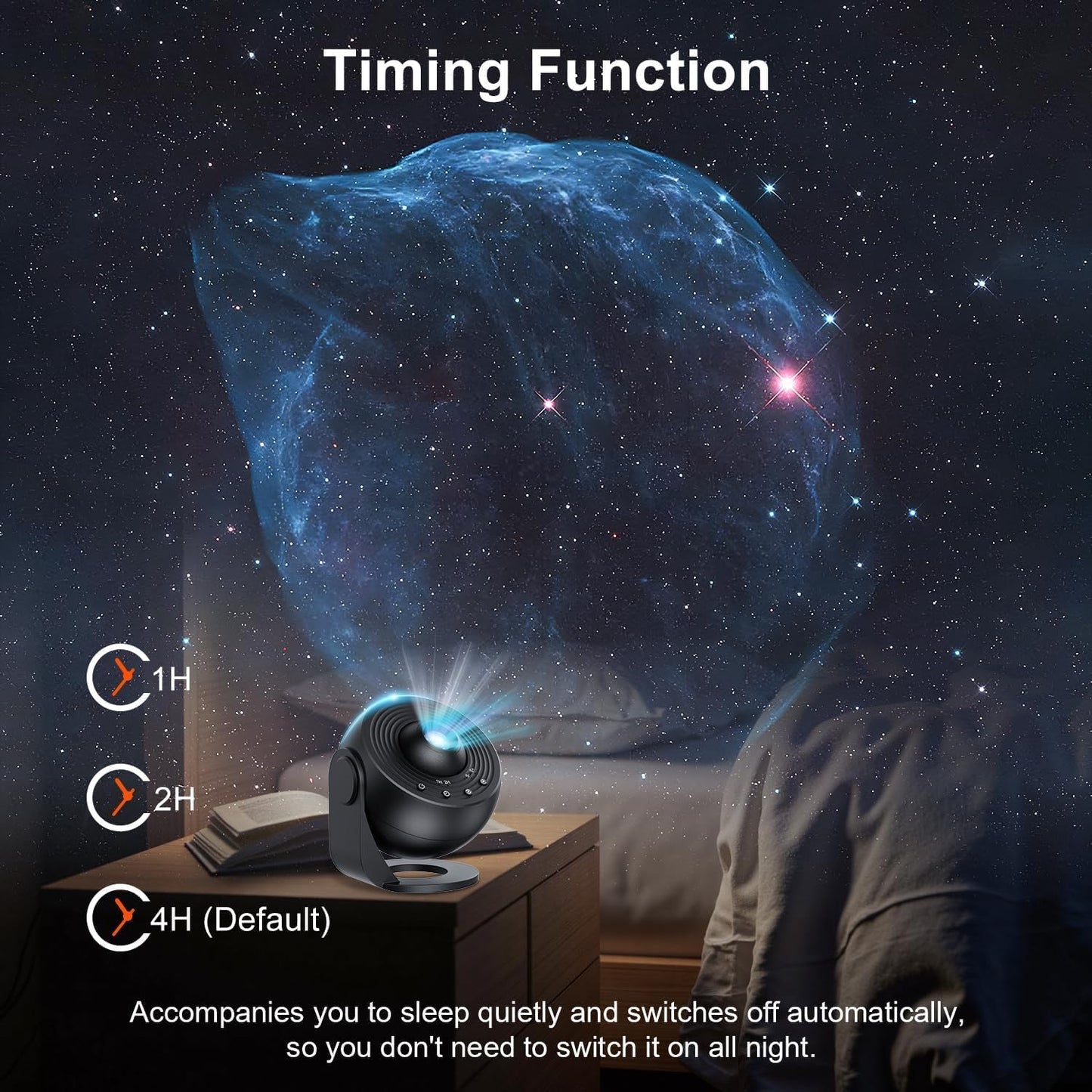 Upgrade Sternenhimmel Projektor, Galaxy Projector Lamp with 13 Planet Discs, LED Sternenhimmel Mit Timer, Planetarium Projector for Room Decor, Sternenprojektor Für Kinder Erwachsene-Sch.