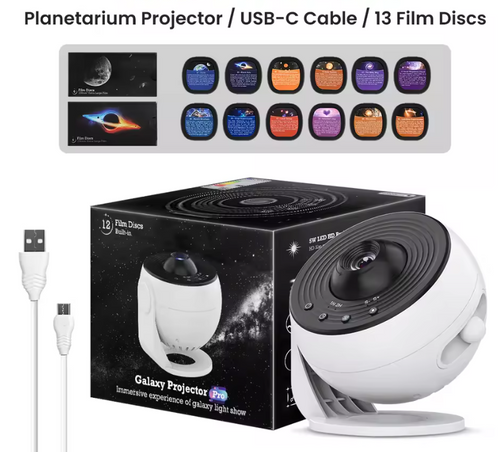 13-in-1 Galaxy Projektor & Sternenhimmel Nachtlicht – 360° Planetarium mit Timer