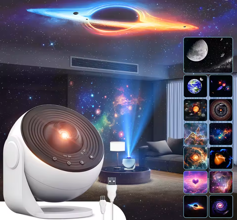 13-in-1 Galaxy Projektor & Sternenhimmel Nachtlicht – 360° Planetarium mit Timer