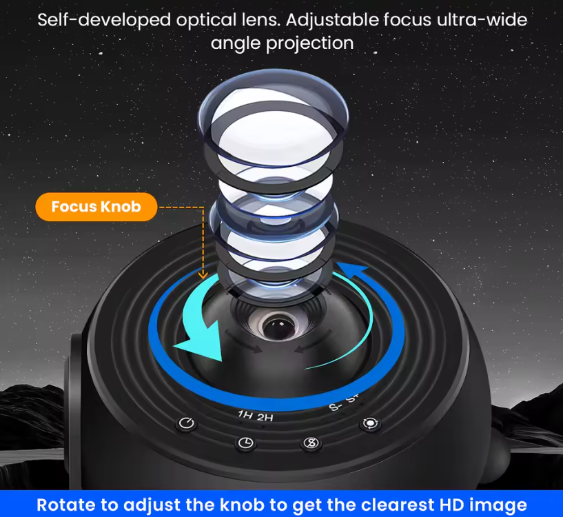 13-in-1 Galaxy Projektor & Sternenhimmel Nachtlicht – 360° Planetarium mit Timer